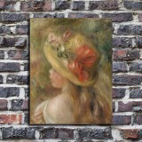 Young Girl with Hat Art HD Canvas Print Home Decor Paintings Wall Art Pictures