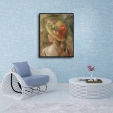 Young Girl with Hat Art HD Canvas Print Home Decor Paintings Wall Art Pictures