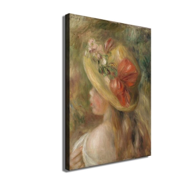 Young Girl with Hat Art HD Canvas Print Home Decor Paintings Wall Art Pictures