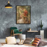 Young Girl with Hat Art HD Canvas Print Home Decor Paintings Wall Art Pictures