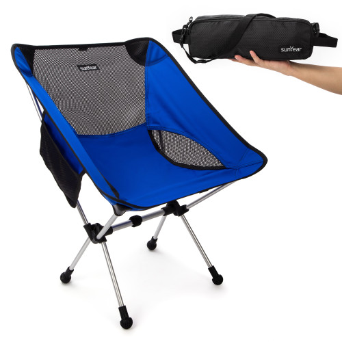 Sunyear Lightweight Compact Folding Camping Backpack Chairs Portable Breathable Comfortable Perfect For Outdoor Camp Hiking Picnic