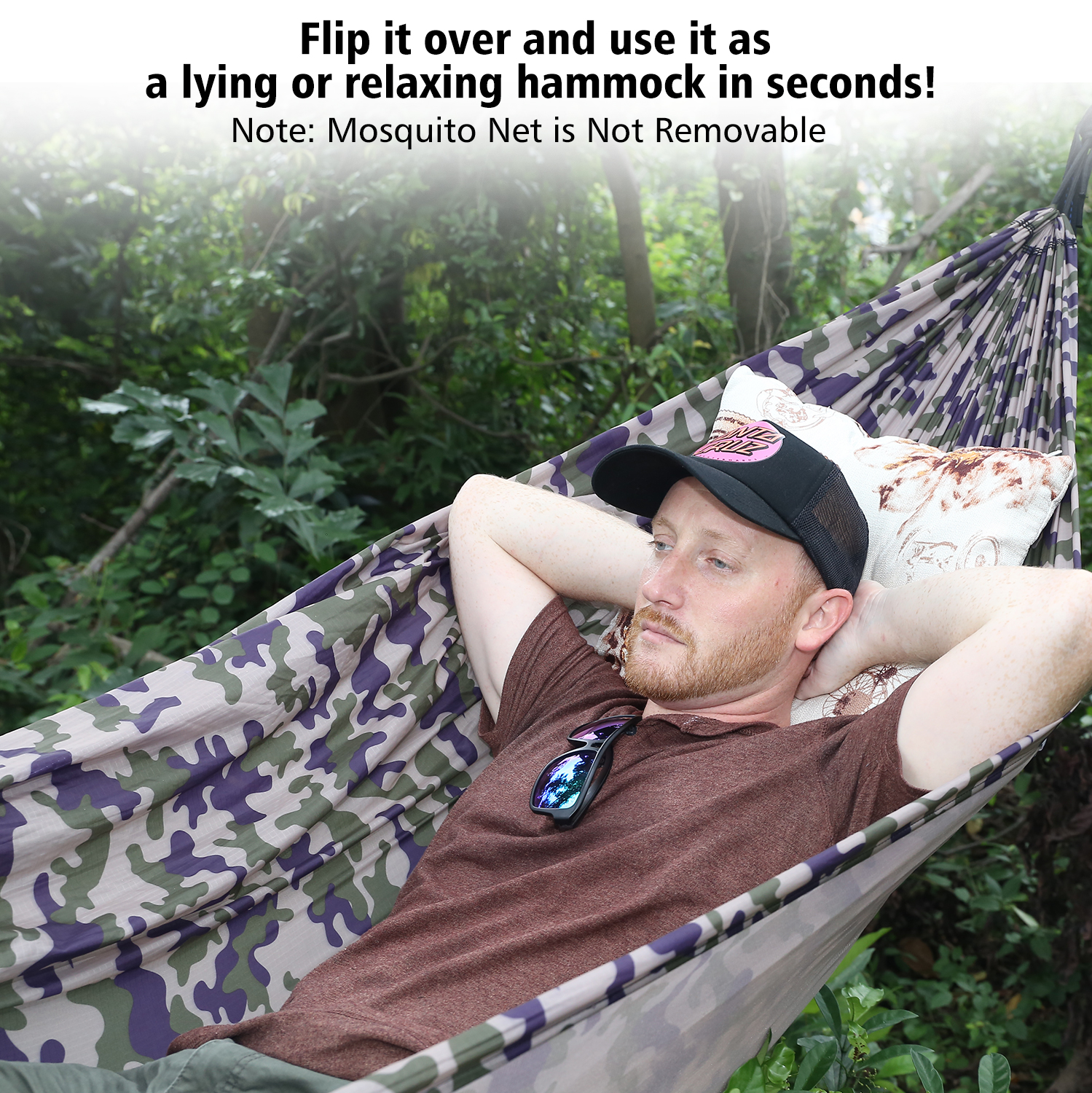 US$ 69.99 - Sunyear Camping Hammock with Rain Fly and Net