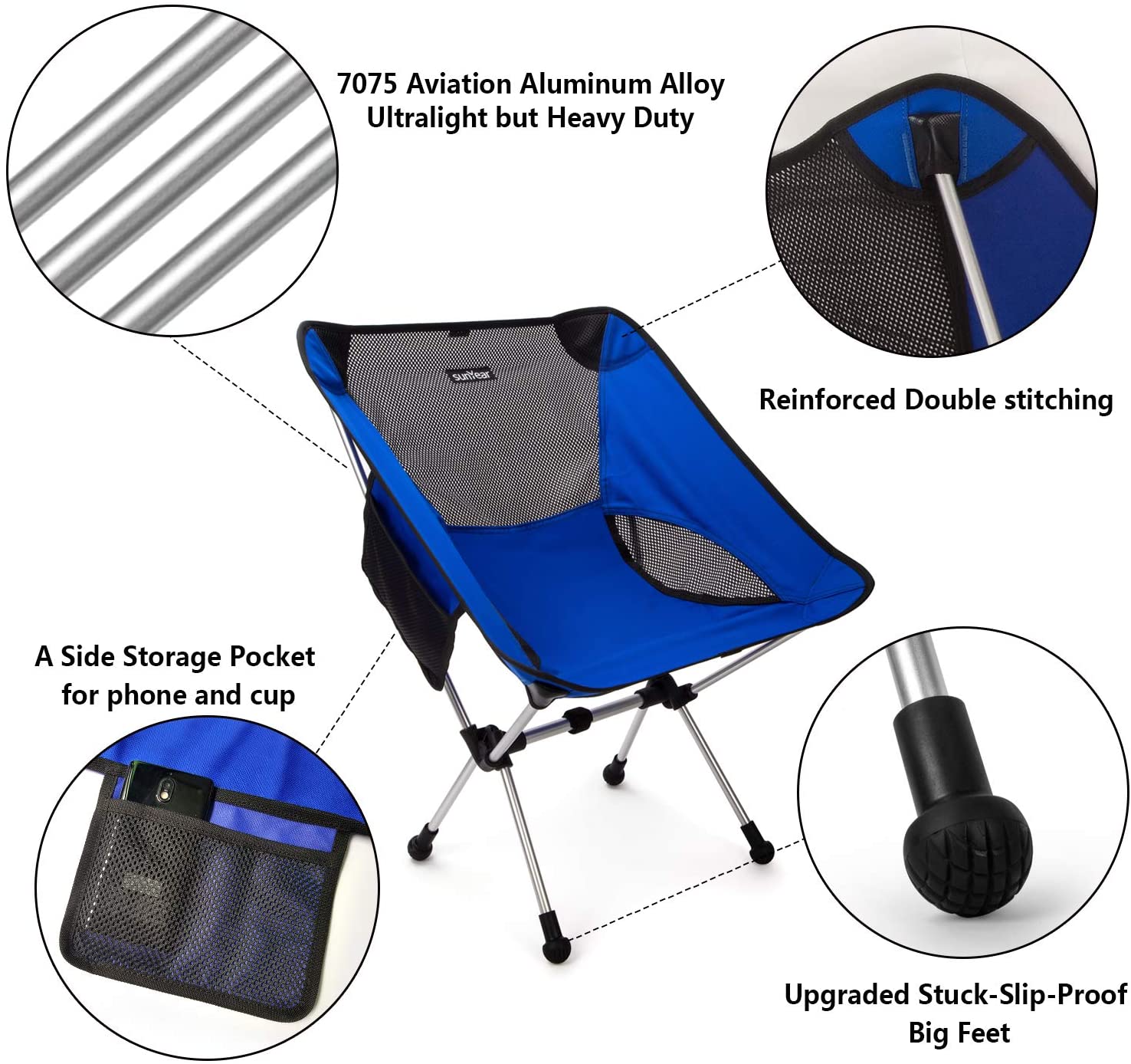 Sunyear Camping Chair Lightweight Portable Folding Backpacking Chairs,  Small Compact Collapsible Backpack Camp Chair for Outdoor, Hiking, Picnic :  Buy Online at Best Price in KSA - Souq is now : Sporting