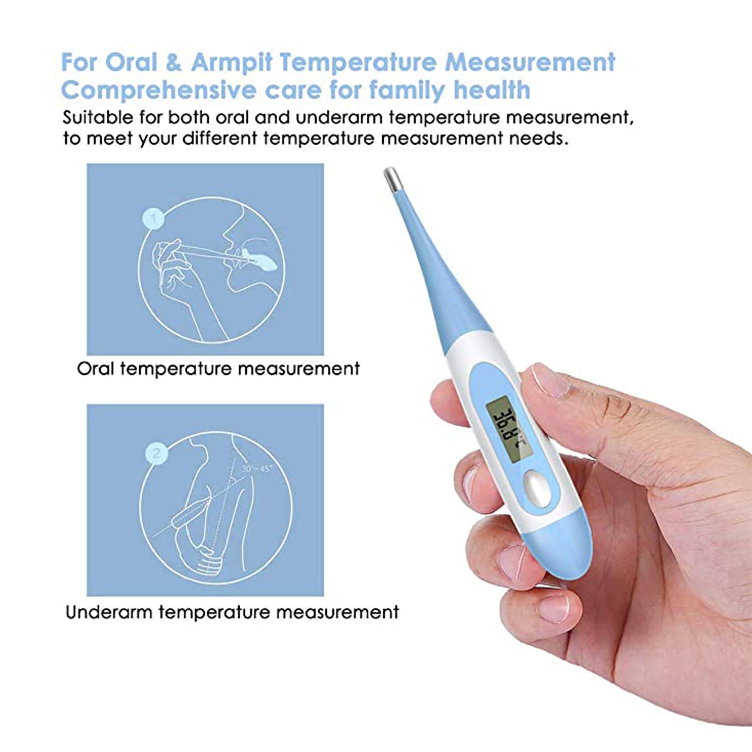 T15S Digital thermometer Rapid diagnosis Baby Adult Medical Oral Recta –  CONTEC