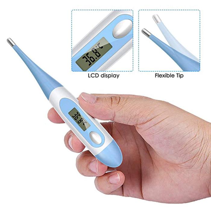 2 Pack LCD Digital Thermometer, Household Waterproof Metal Probe Oral  Cavity, Rectum, Armpit Thermometer for Baby, Child and Adult, High  Precision