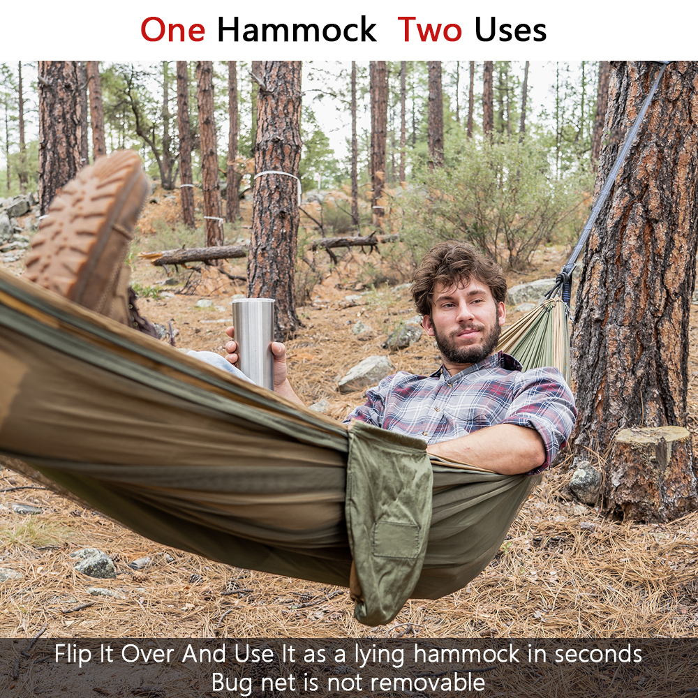 US$ 79.99 - Sunyear Camping Hammock with Rain Fly and Net
