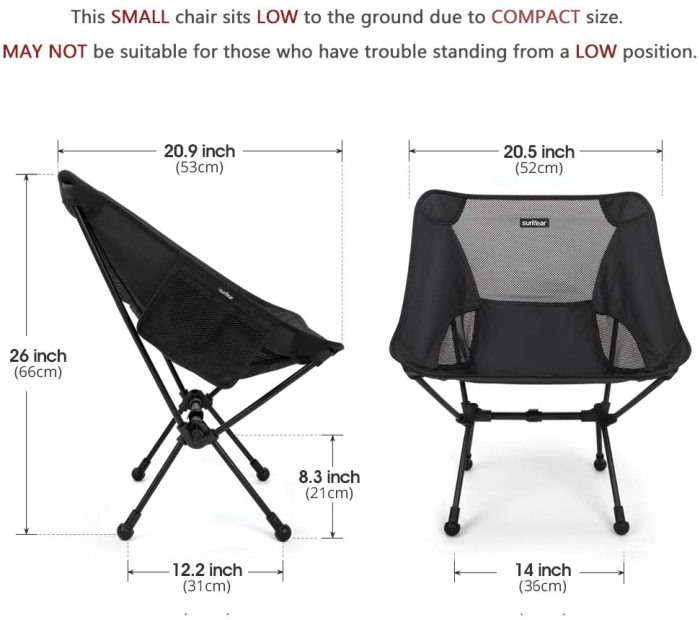 Sunyear Lightweight Compact Folding Camping Backpack Chairs, Portable ⋆  OutdoorFull.com