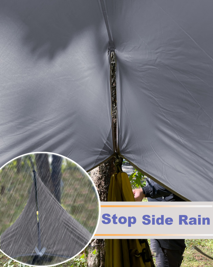 Sunyear Hammock Rain Fly Waterproof - Premium Hammock Tarp with Doors to  Stay
