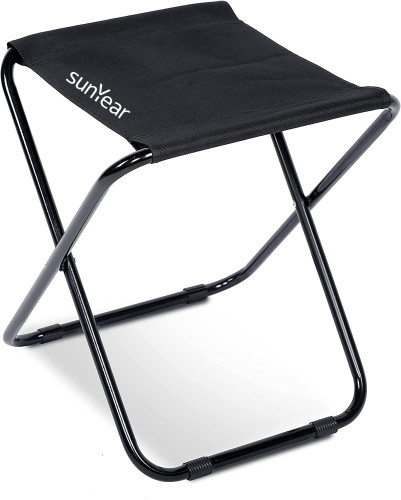Sunyear Ultralight Portable Camping Stool, Folding Camping Chair Foot Rest for Outdoors Travel Hiking Fishing Gardening Sketching