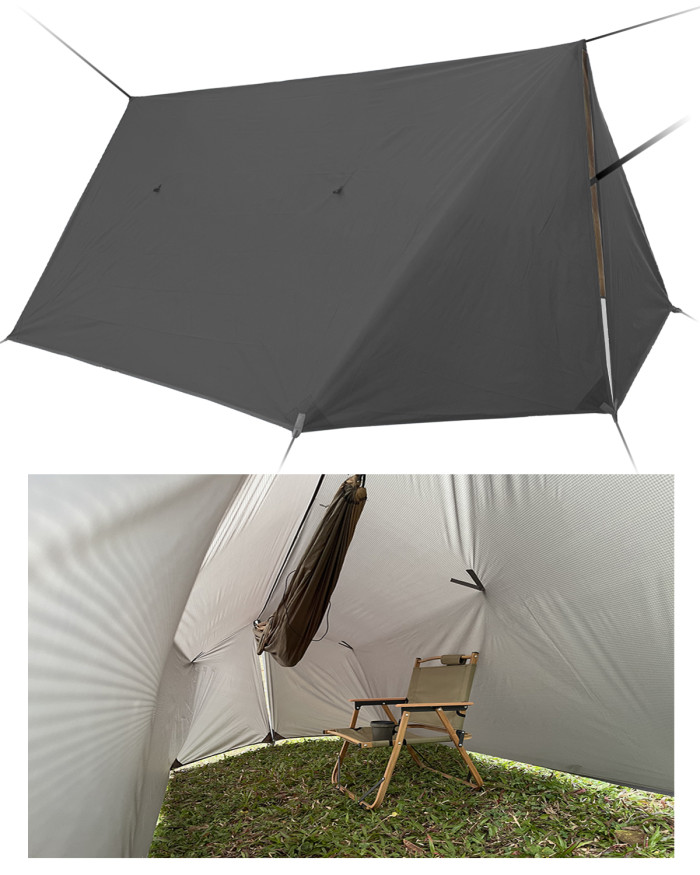 Sunyear Hammock Camping with Rain Fly Tarp and Net Portable