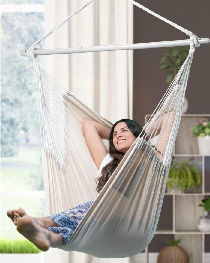 Hammock Chair Swing, SEGMART Hanging Rope Swing for Patio, Porch, Bedr