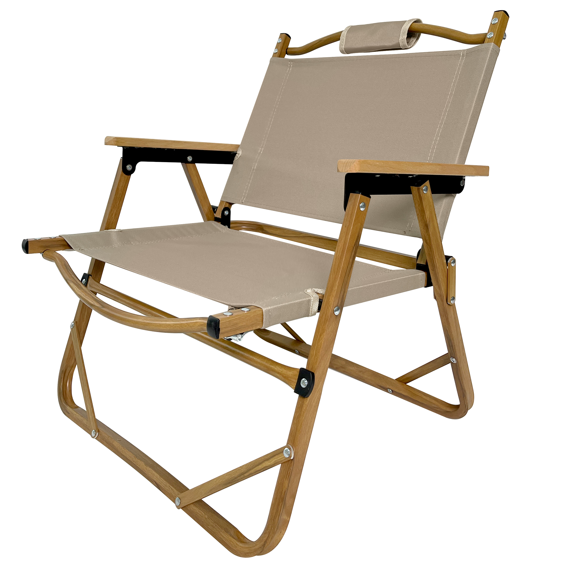 Dropship Outdoor Folding Chair Fishing Chair Kermit Camping Beach Chair  Wood Grain Chair Garden Chair (color: Beige) to Sell Online at a Lower  Price