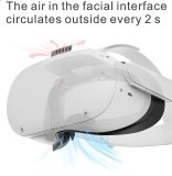BOBOVR F2- Active Air Circulation Facial Interface for Oculus Quest 2, Replace Silicone Face Cover Pad, Relieve The Accumulation of Hot Air and Lens Fogging