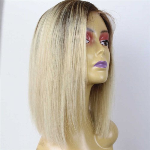 Us 152 Luxury Custom Dark Roots Light Blonde Lace Front Wig