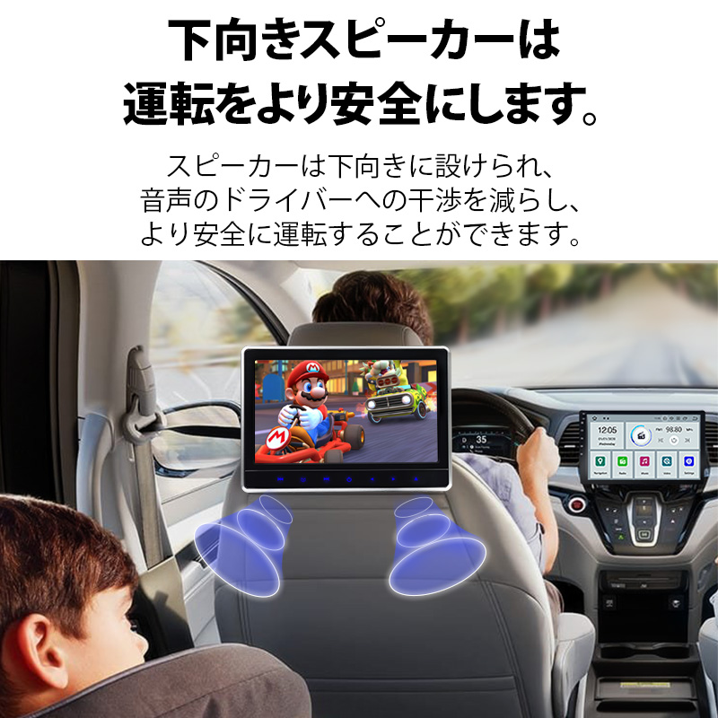 純正店舗ミニカ タウンビー H3 A ヘッドレストモニター 10.1インチ DVDプレーヤー 車載 リアモニター WSVGA高画質 HDMI CPRM対応 1台 その他