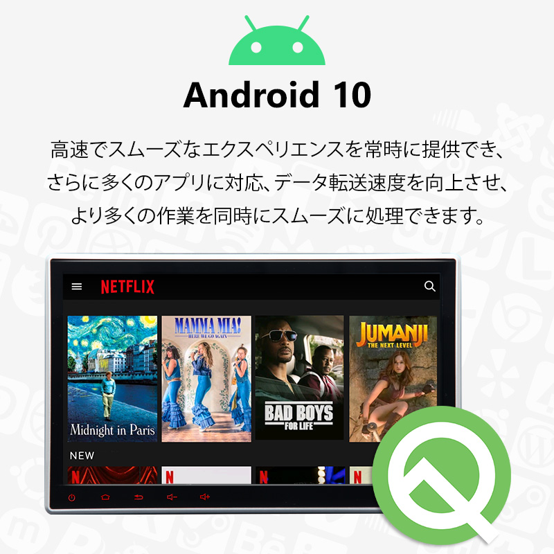 アンドロイドカーナビ Android10 2021年最新版CPU 10.1インチ 大画面 DVDプレイヤー 4G+