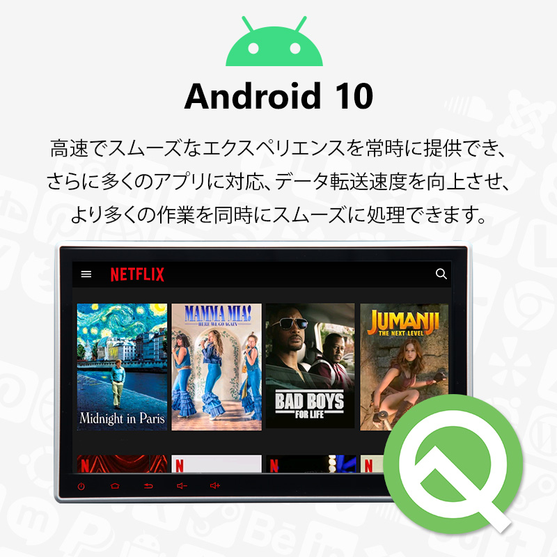 アンドロイドカーナビ 大画面 DVDプレイヤー 10.1インチ Android10 静 