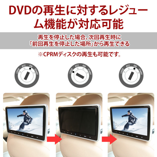 ヘッドレストモニター Dvdプレーヤー Hdmi Cprm対応 後部座席モニター リアモニター L0299a
