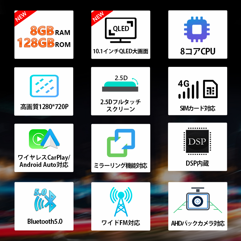 カーナビ Android10 2022年最新版アンドロイドCPU 10.1インチ 8G+128G ...