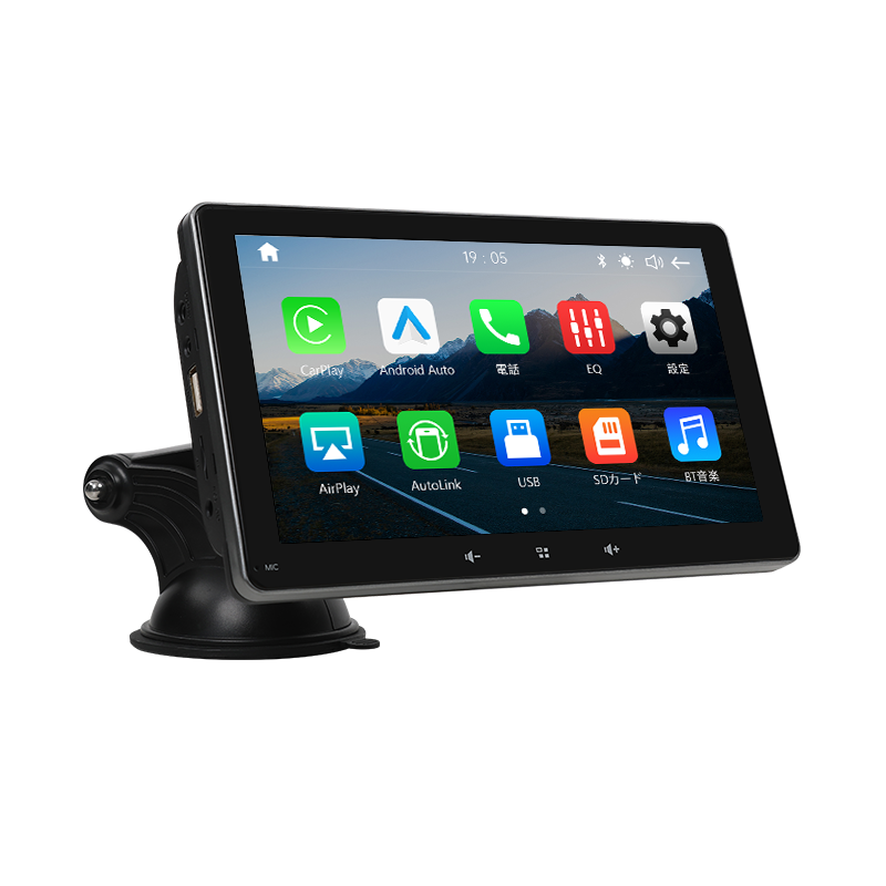 ポータブルカーナビ Carplay AndroidAuto対応 7インチ Bluetooth QLED 