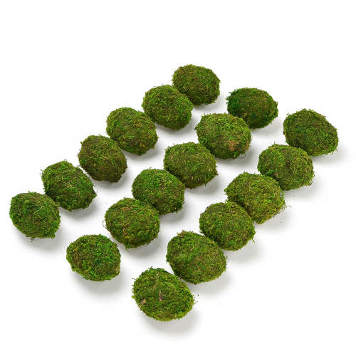 Decorative Moss Eggs, Moss Balls for Home Decor (Pack of 18)