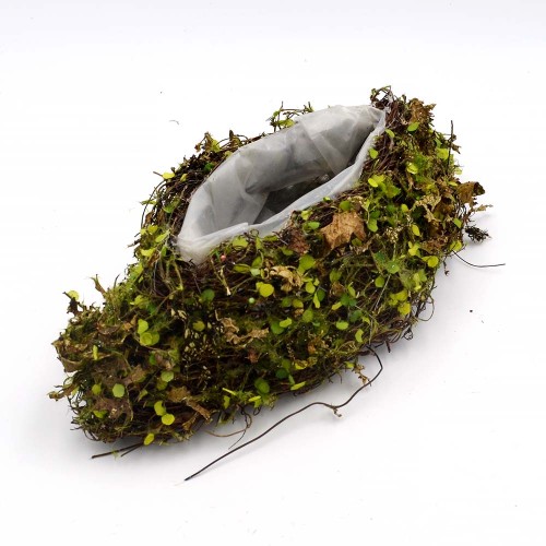 Succulents Pot, Moss Covered Basket for Garden Home Decor