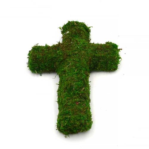 Natural Moss Cross for Spring Easter Arts and Crafts, Wire Frame