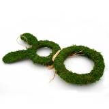 Large Moss Bunny Wreath for Easter | Spring Front Door Wreath Decoration