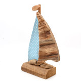 Driftwood Sailboat Ornament Nautical Crafts Boat, 16Inch