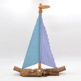 Large Wooden Boat Table Decor for Home Office, 23Inch