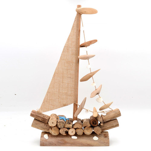 Driftwood Sailboat, Sailing Decor Sailor Gift, Beach Boat for Nautical Decor