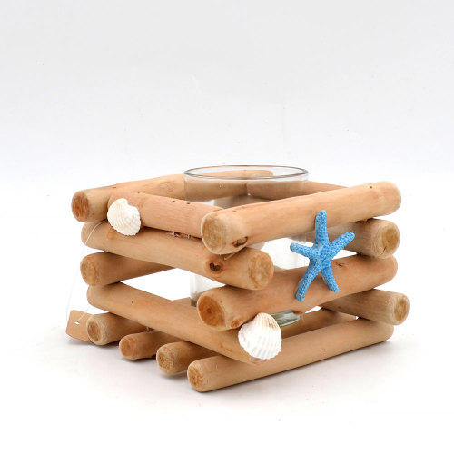 Wooden Square Candle Holders