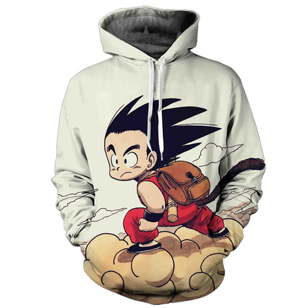 kid goku on nimbus hoodie