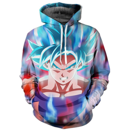 Dragon Ball Goku Super Saiyan Blue Serious Face Sweatshirt