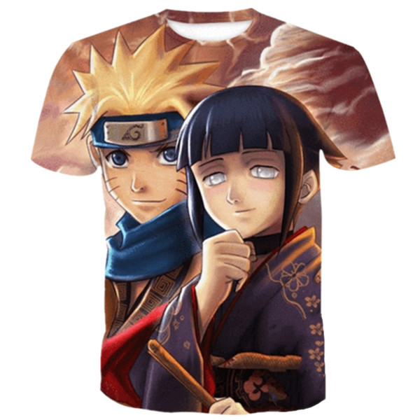 Naruto And Hinata Hyuga Anime Graphic T-shirt Valentine Gift