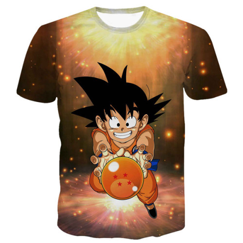 Dragon Ball Z Kid Goku Summer Tops T Shirt Clothes Casual
