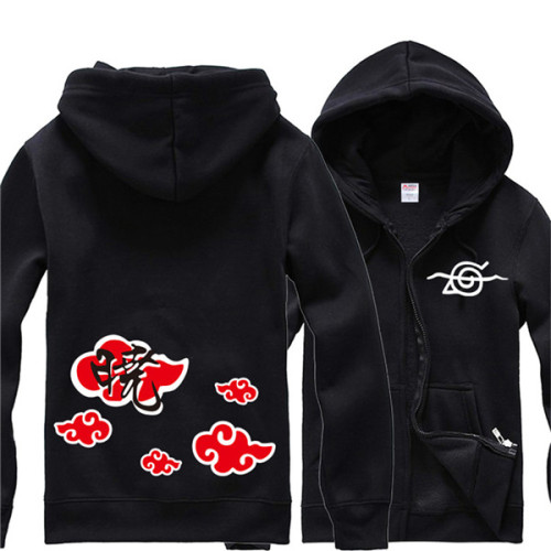 Naruto Red Clouds Adult Zip Up Hoodie Akatsuki