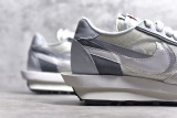 Sacai x Nike LVD Waffle Daybreak Men Running Shoes Sneakers Trainers Gray and White