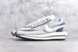 Sacai x Nike LVD Waffle Daybreak Men Running Shoes Sneakers Trainers Gray and White