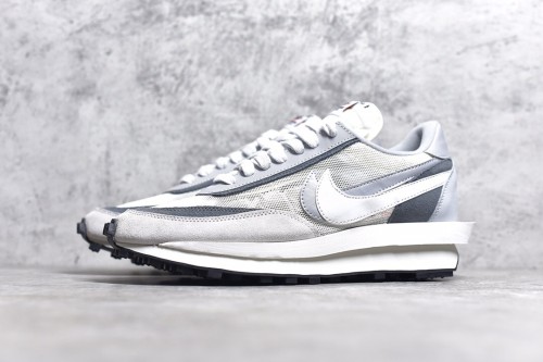 Sacai x Nike LVD Waffle Daybreak Men Running Shoes Sneakers Trainers Gray and White