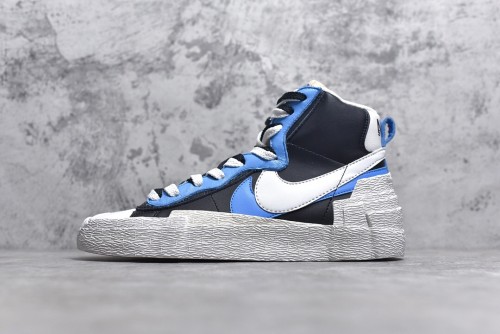 Sacai X Nike Blazer MID With Dunk Shoes New Men's Sneakers Blue