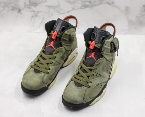 Travis Scott x Air Jordan AJ6 TS CN1084-200 Cactus Jack OLIVE/BLACK-SAIL 2019