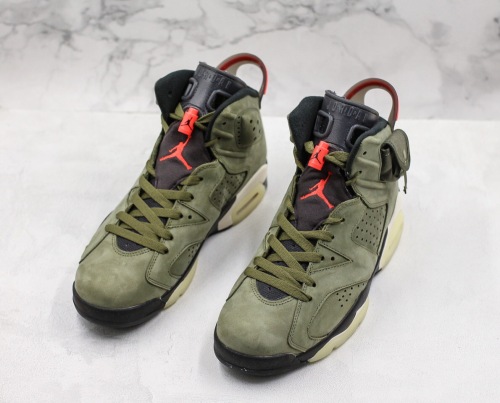 Travis Scott x Air Jordan AJ6 TS CN1084-200 Cactus Jack OLIVE/BLACK-SAIL 2019