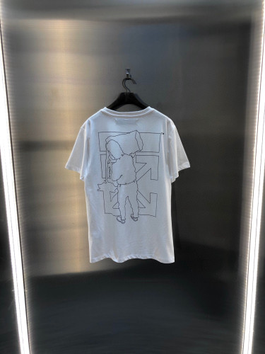 Off-White 2020 Summer Freehand Strokes Painter Arrow Crew neck T-Shirt