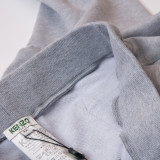 New Men Kenzo Logo Fashion Sweatpants Gray