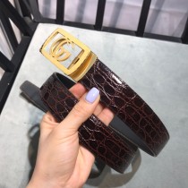 Gucci Men's Stone Crocodile Leather Belt