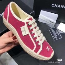 CHANEL Canvas Espadrille Sneaker Red