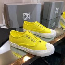 CHANEL New Canvas Espadrille Sneaker Yellow