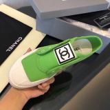 CHANEL Canvas Espadrille Sneaker green