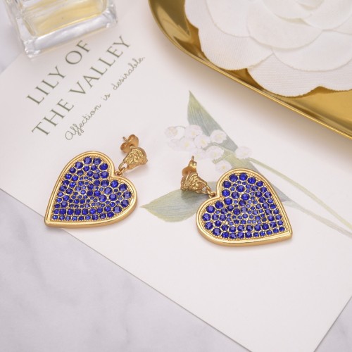 Versace Beauty Blue Diamond Stud Earrings